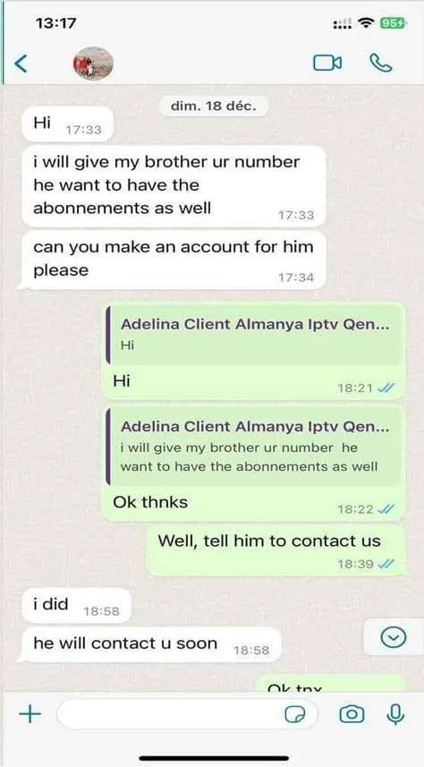 TrimixIPTV customer review on WhatsApp 4