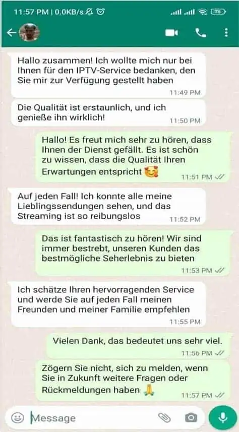 TrimixIPTV customer review on WhatsApp 8